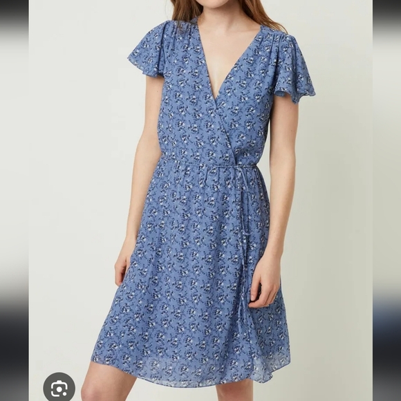 French Connection Navy Floral Patterned Dress - Picture 1 of 3